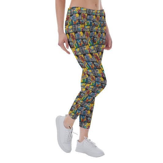 Superhero Stitch - Comic Action - Women's Yoga Leggings