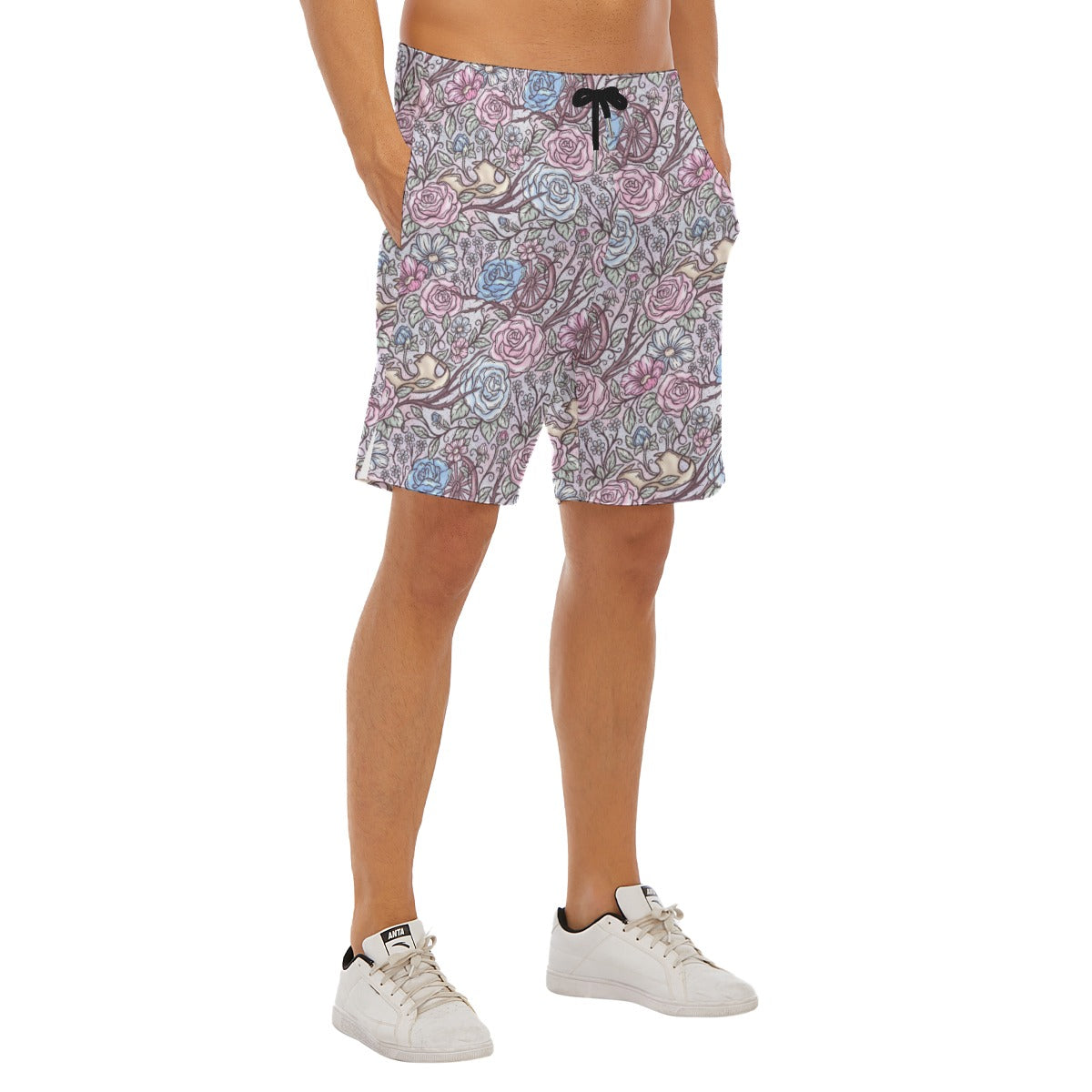 Fairytale Florals – Sleeping Enchantment - Men’s Pocket Beach Shorts