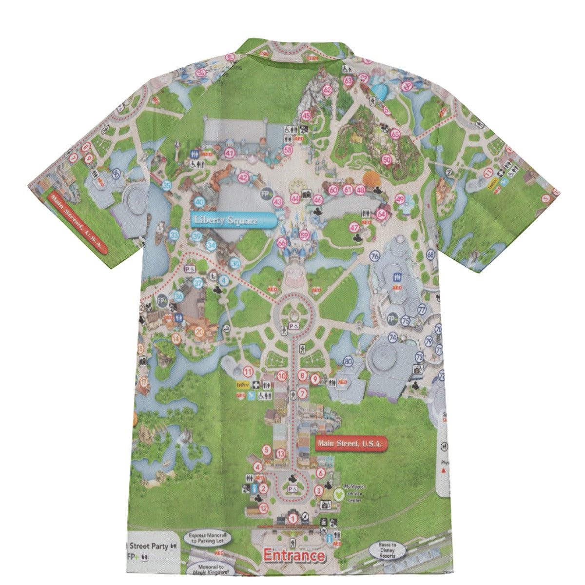 Vibrant Fantasy Park Map - Men's Polo Shirt
