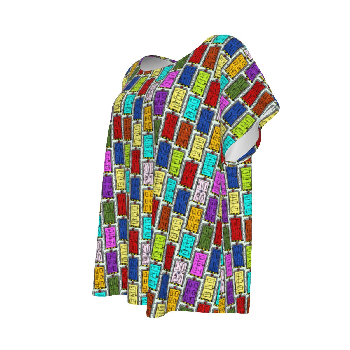 Sketchy Scare Doors - Women’s Relaxed Fit Scoop Tee