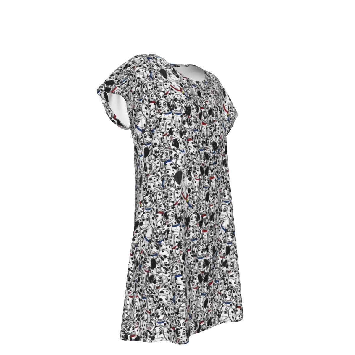 Sketchy Spotted Puppies - Women's T-Shirt Dress