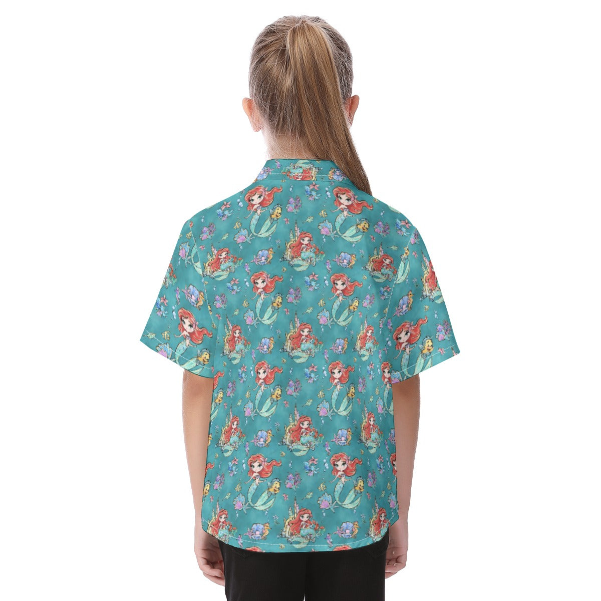 Whimsical Ocean Princess - Kid's Hawaiian Button Up Shirt