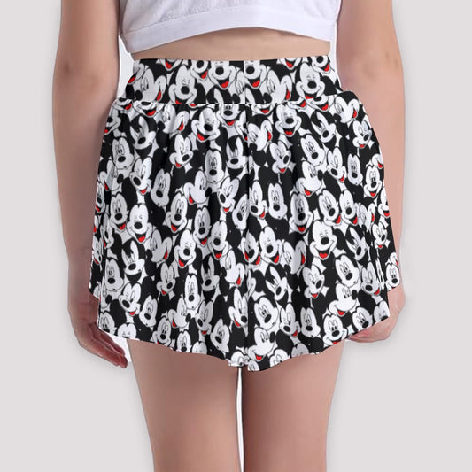 Many Faces of Classic Mouse - Girls’ Flowy Pocket Shorts