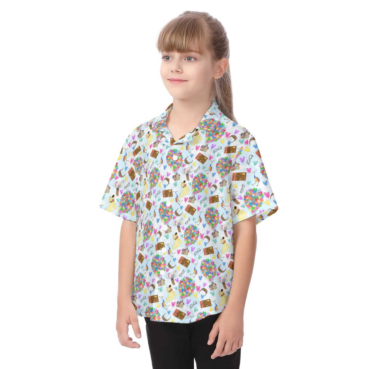 Up Adventure Icons - Kid's Hawaiian Button Up Shirt