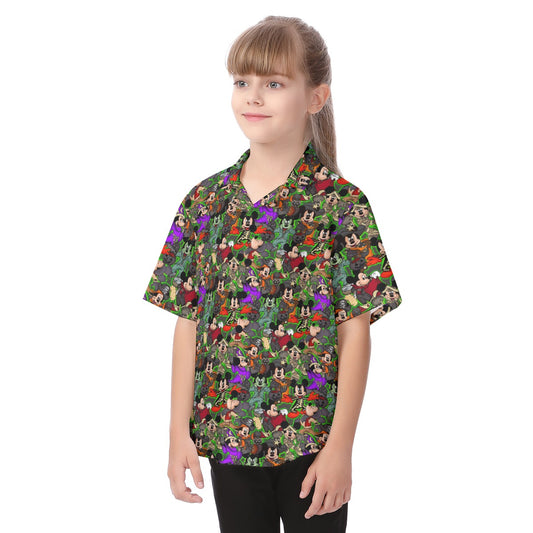 Halloween Costume Mashup - Kid's Hawaiian Button Up Shirt