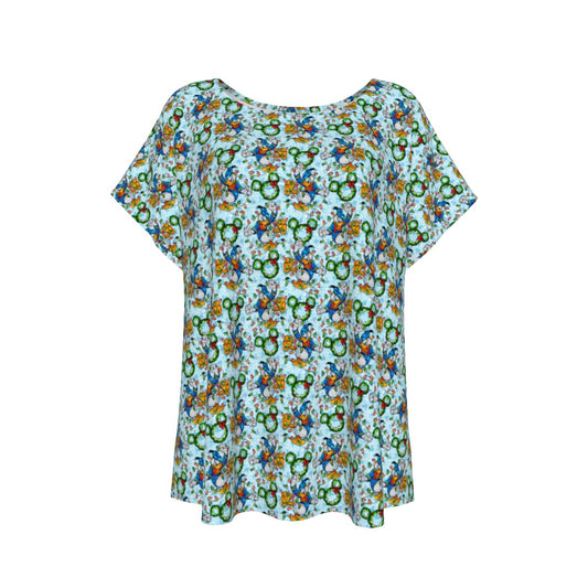 Duck’s Holiday Lights Tangleghts - Women’s Relaxed Fit Scoop Tee