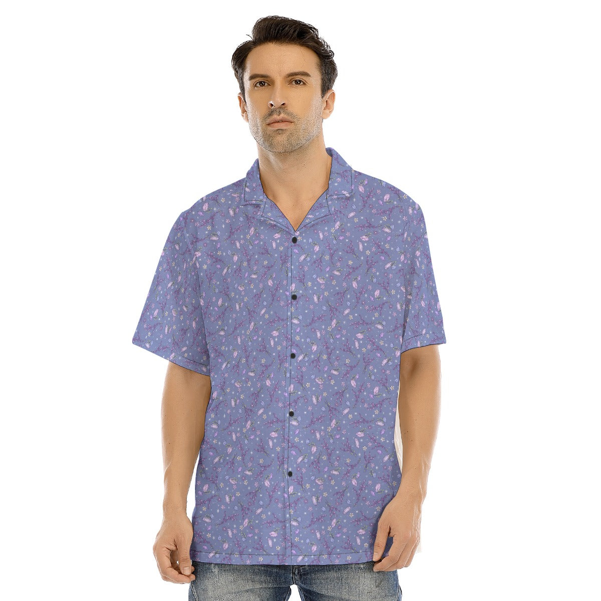 Lavender Vibes - Men's Hawaiian Button Up Shirt
