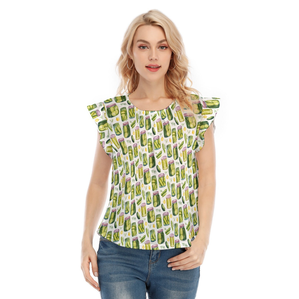 Perfect Pickle Jars - Women’s Flutter Sleeve Top