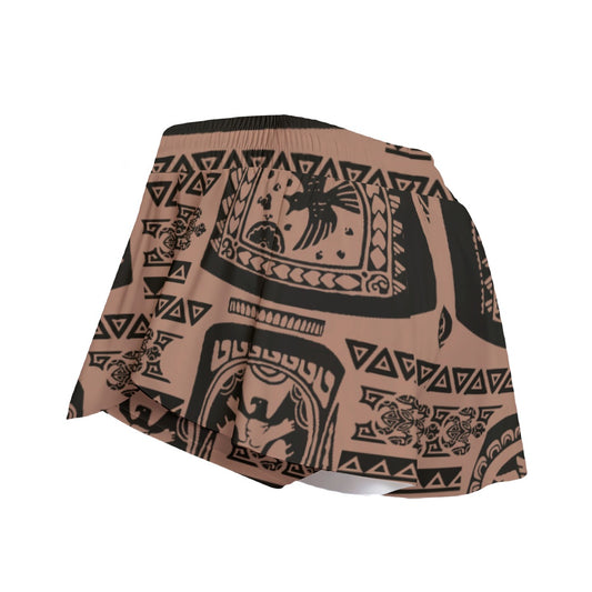 Polynesian Tattoo Motifs - Women's Flowy Pocket Shorts