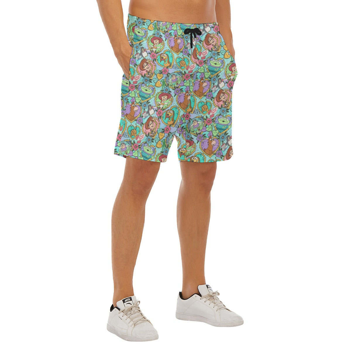 Tattoo Hearts Toy Story - Men’s Pocket Beach Shorts