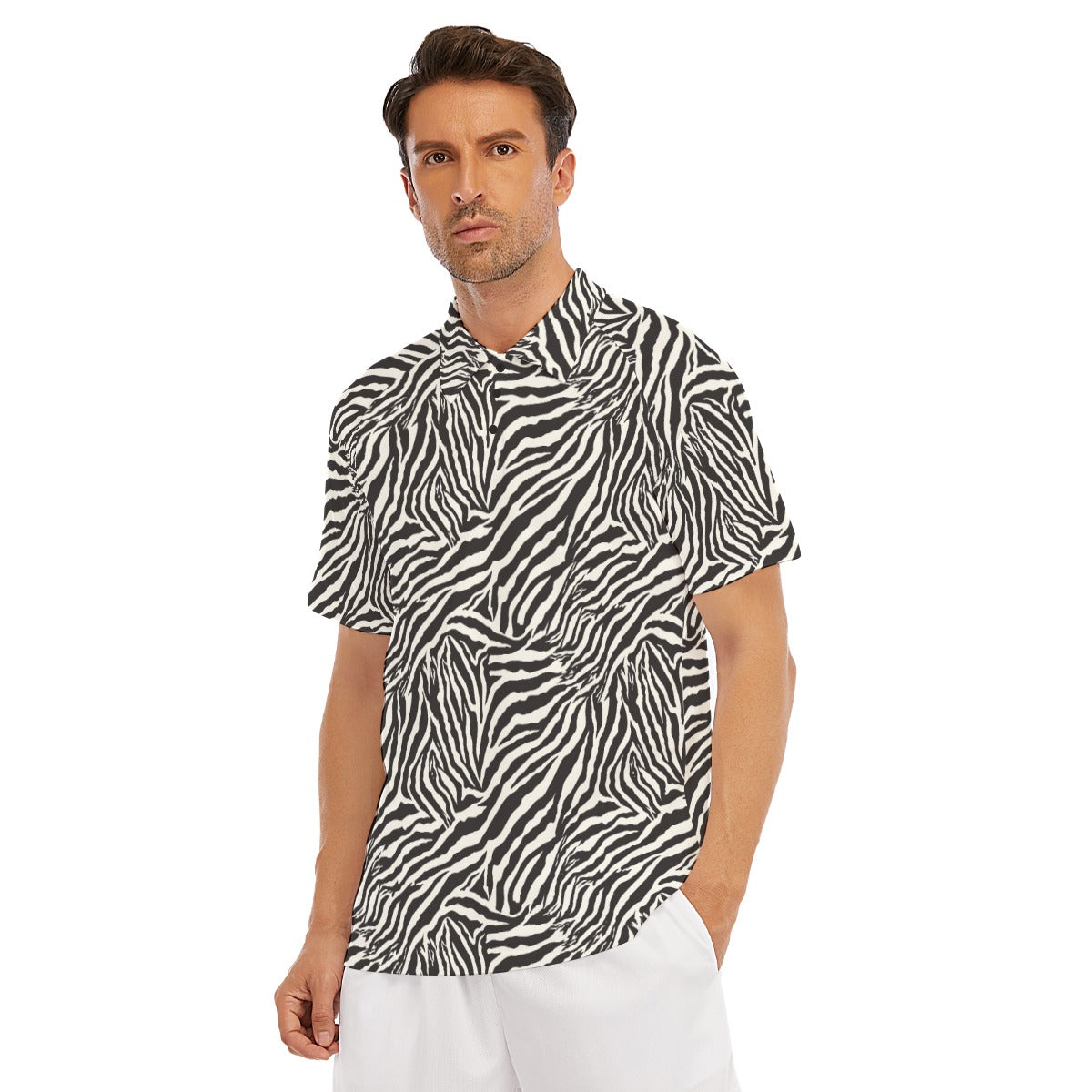 Animal Print - Zebra - Men's Polo Shirt