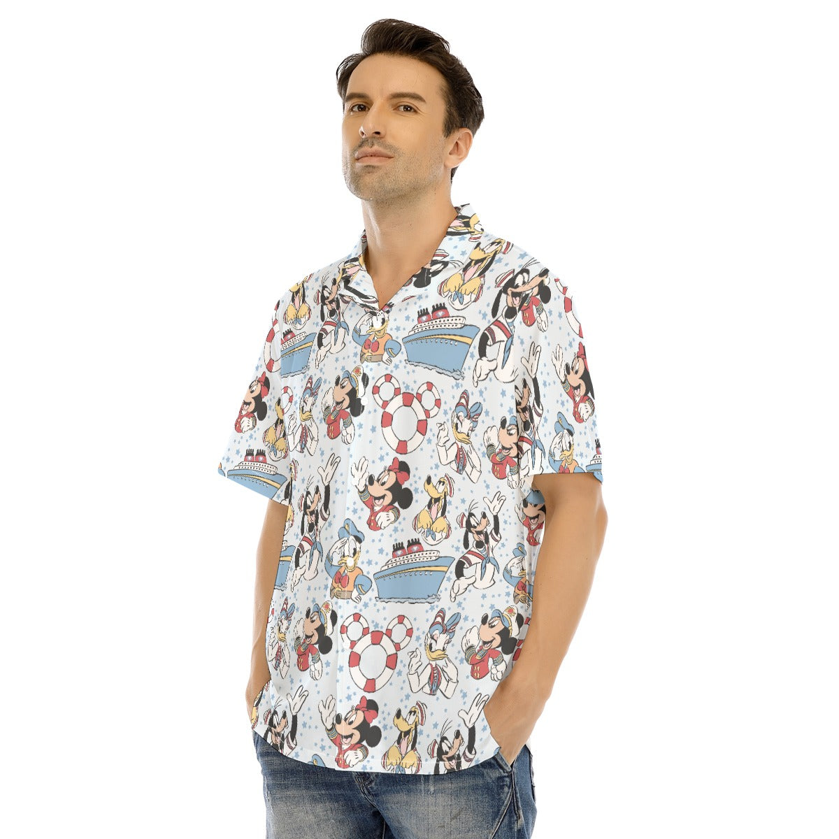 Sailor Cruise Stars - Men's Hawaiian Button Up Shirt