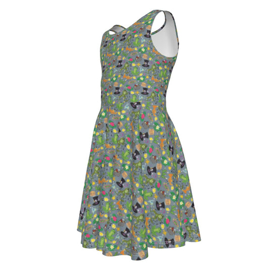 Bayou Princess Icons - Kid's Sleeveless Skater Dress
