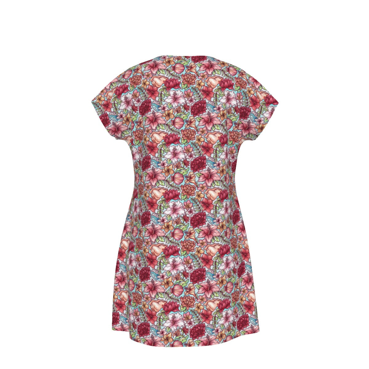 Fairytale Florals – Island Princess - Women's T-Shirt Dress