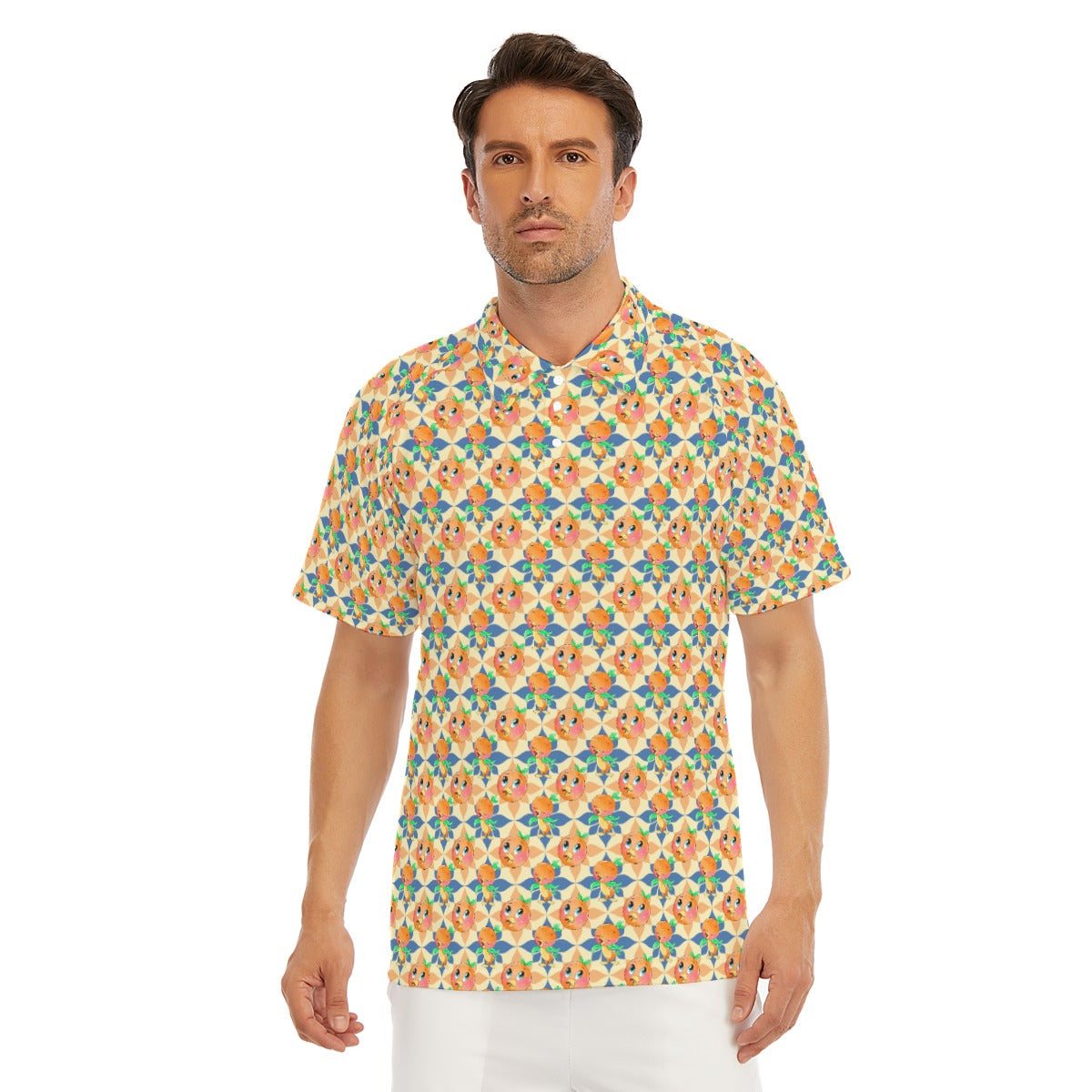 Retro Citrus Play - Men's Polo Shirt