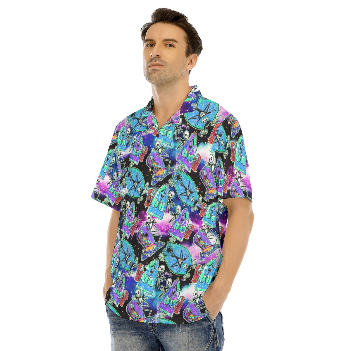 Haunting Romance Sketch - Men's Hawaiian Button Up Shirt