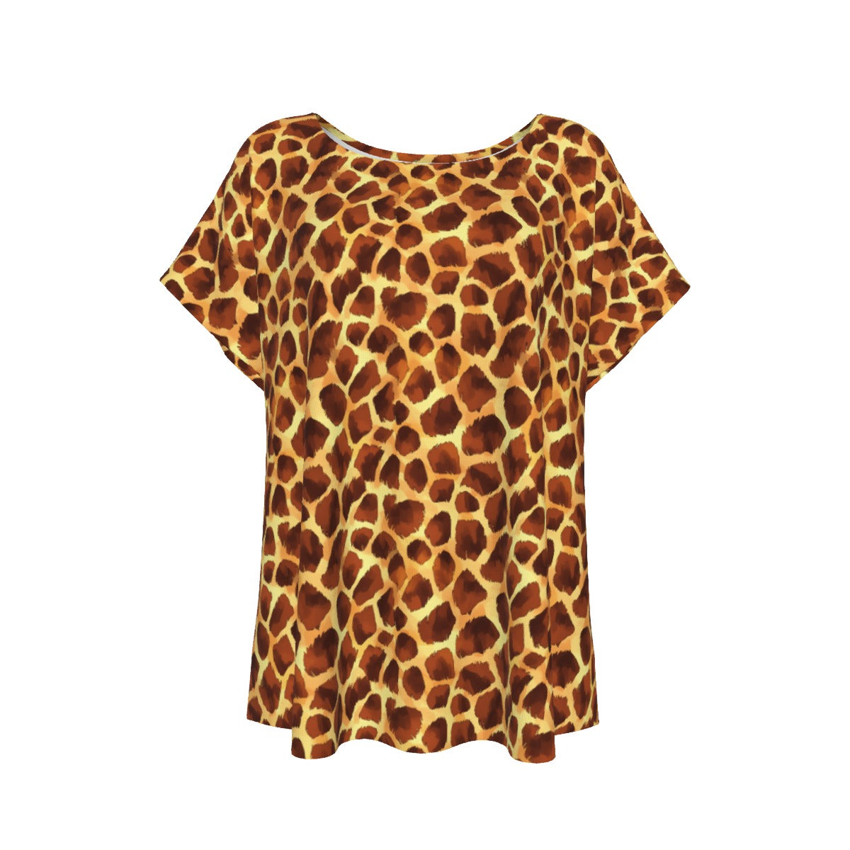 Animal Print - Giraffe - Women’s Relaxed Fit Scoop Tee