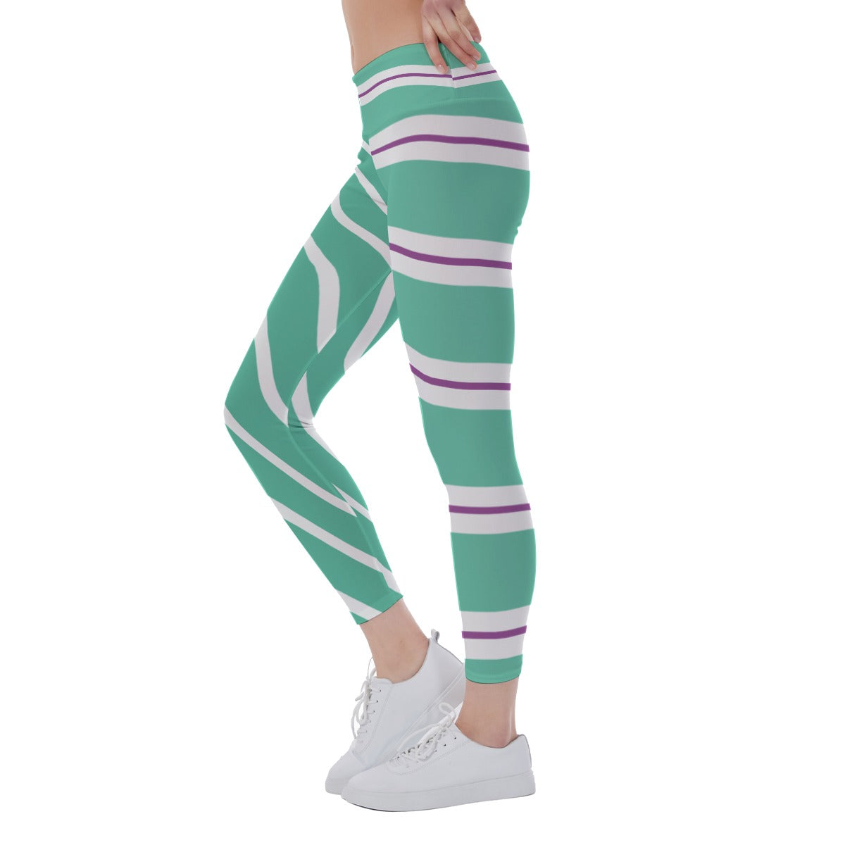 Candy Racer Stripes - Women's Yoga Leggings