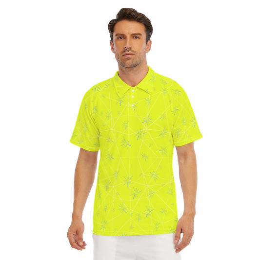 Joyful Blue & Yellow Florals - Men's Polo Shirt