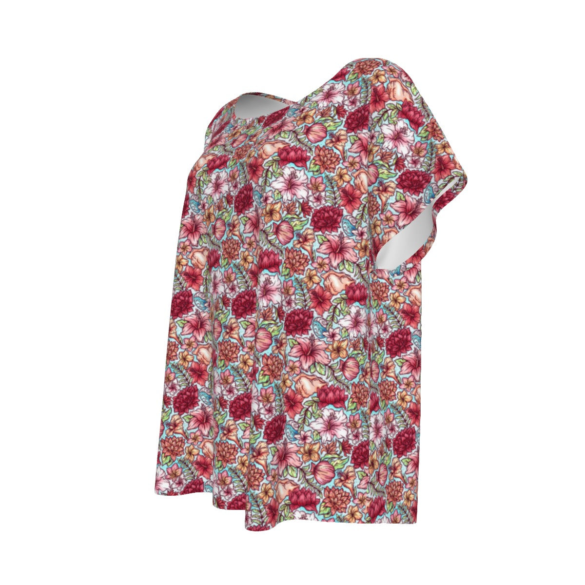 Fairytale Florals – Island Princess - Women’s Relaxed Fit Scoop Tee