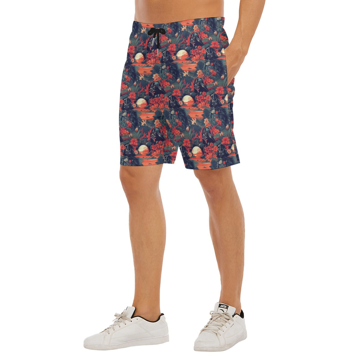 Tropical Dark Side Escape - Men’s Pocket Beach Shorts