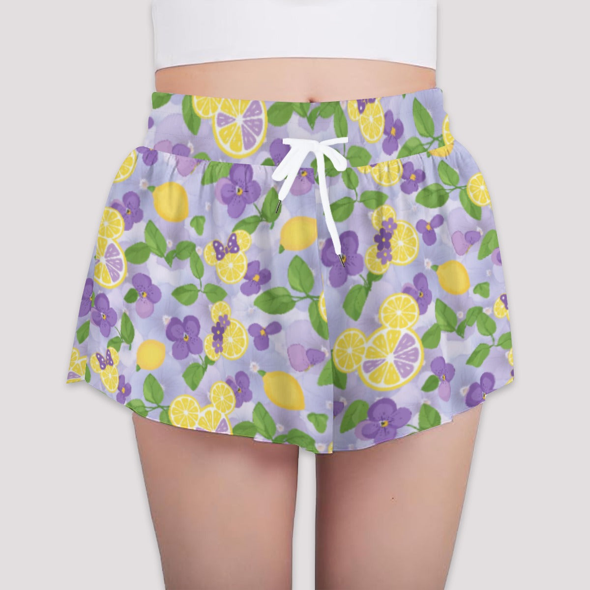 Vivacious Violet Lemonade - Girls’ Flowy Pocket Shorts