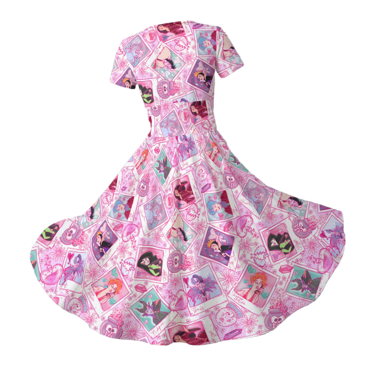 Poisoned Heart Villaintine - Women's V-Neck Ruched Midi Dress