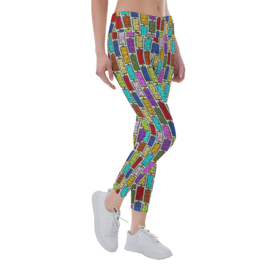 Sketchy Scare Doors - Women's Yoga Leggings