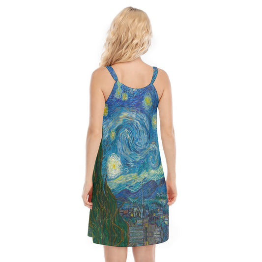 Van Gogh Starry Night - Women’s Adjustable Sundress