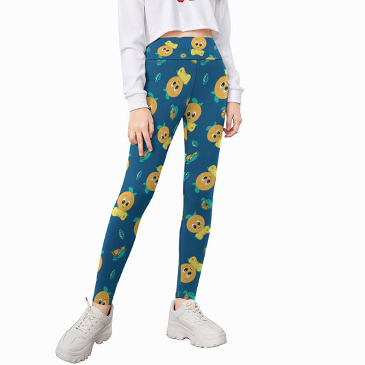 Cheerful Citrus Bird - Kid's Leggings