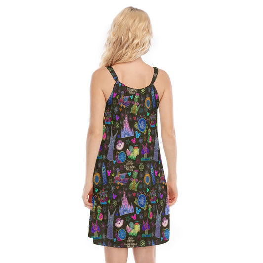 Main Street Neon Parade - Women’s Adjustable Sundress