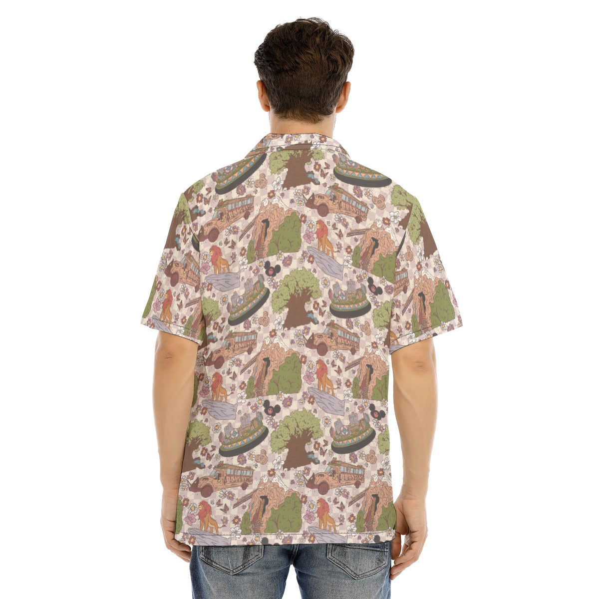 Hand Drawn AK - Men's Hawaiian Button Up Shirt
