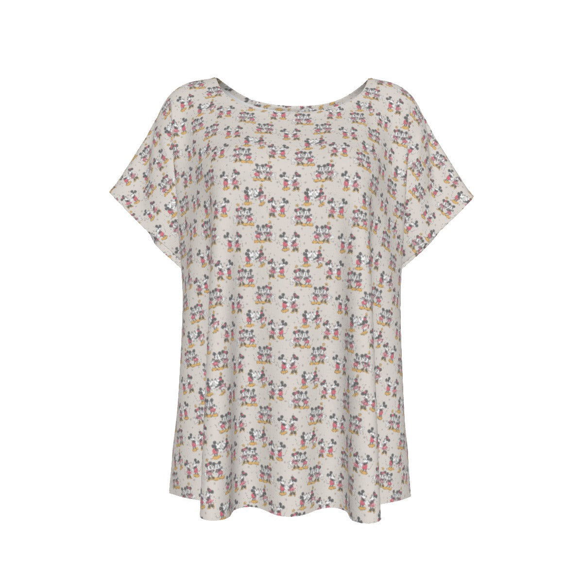 Retro Mouse & Partnernnie - Women’s Relaxed Fit Scoop Tee