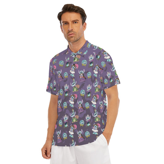 Haunted Alien Portraits - Men's Polo Shirt