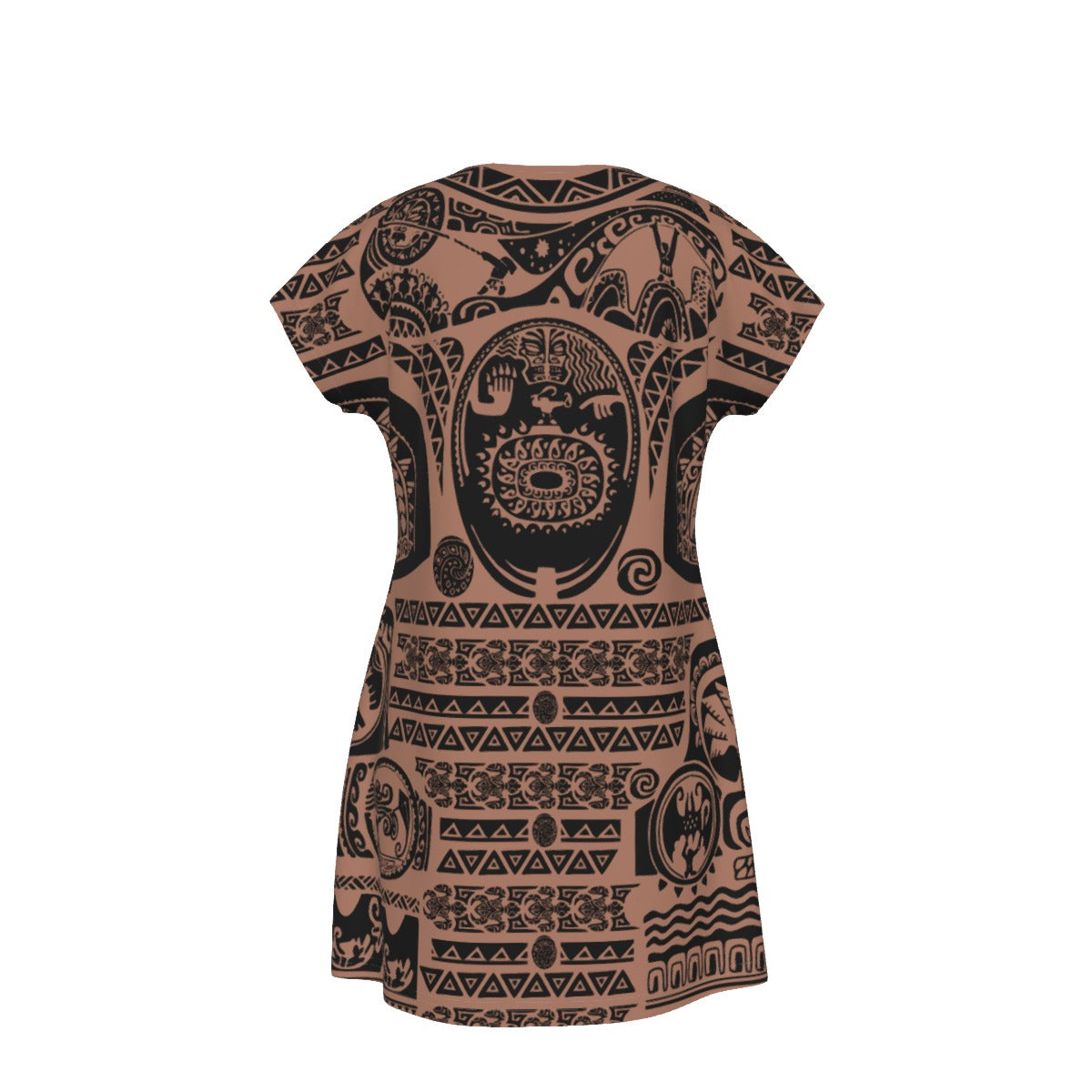 Polynesian Tattoo Motifs - Women's T-Shirt Dress
