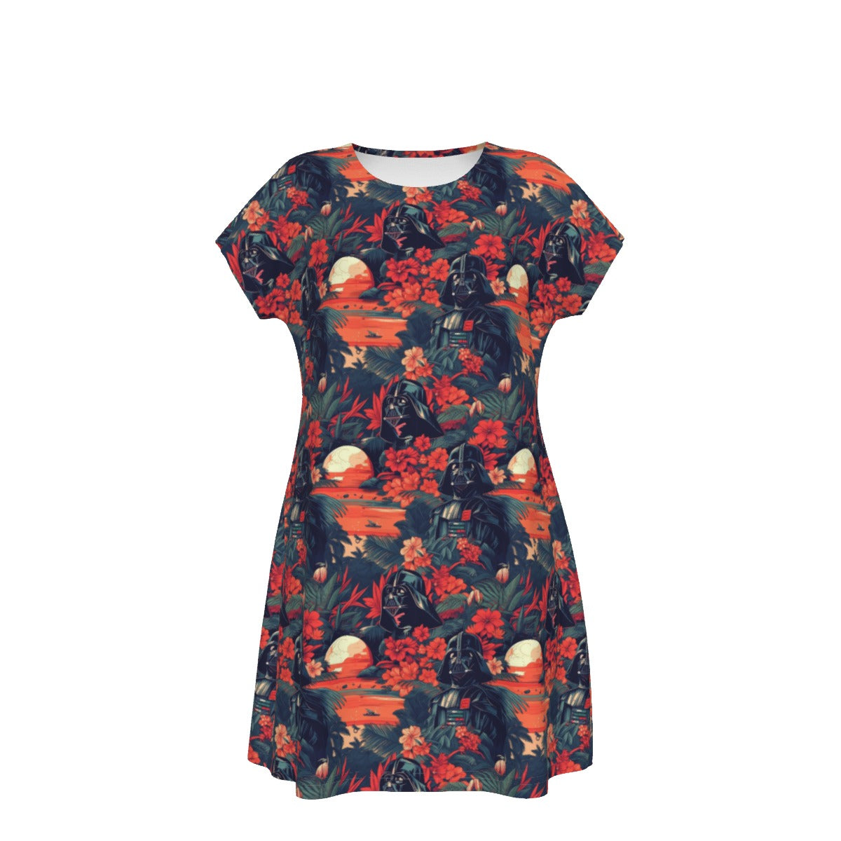 Tropical Dark Side Escape - Women's T-Shirt Dress