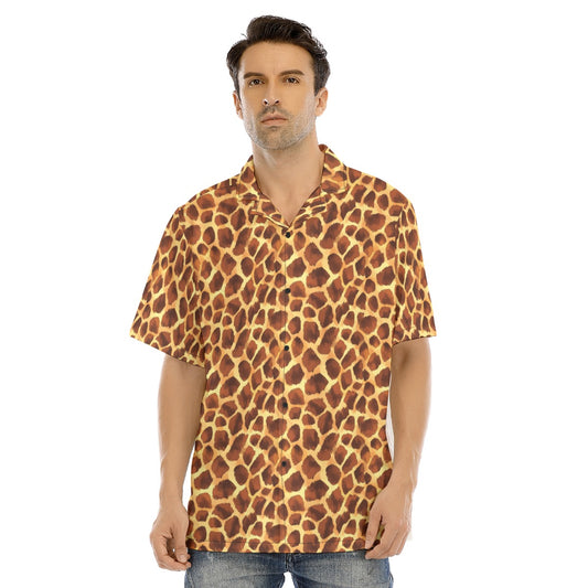 Animal Print - Giraffe - Men's Hawaiian Button Up Shirt