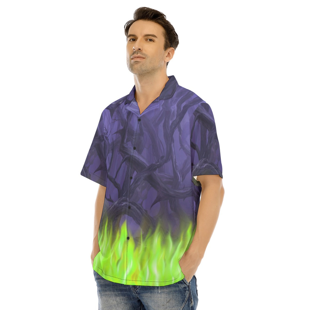 Enchanted Thorn Forest - Men's Hawaiian Button Up Shirt