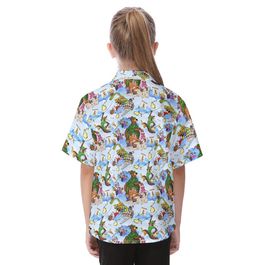 Robin Hood Adventure - Kid's Hawaiian Button Up Shirt