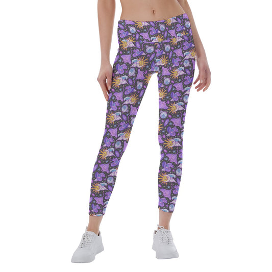 Mystical Manta Rays - Women's Yoga Leggings
