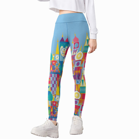 Whimsical World Facade - Kid's Leggings