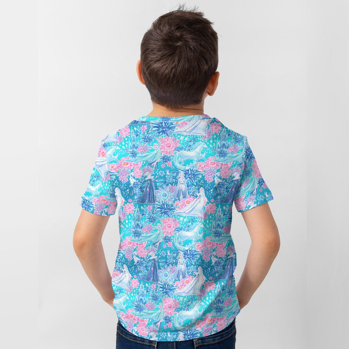 Ice Queen Frosted Florals - Kid’s Short Sleeve T-Shirt
