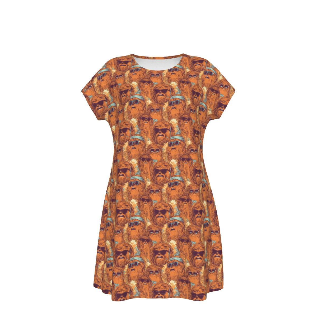 Retro Furry Friend Summer Vibes - Women's T-Shirt Dress