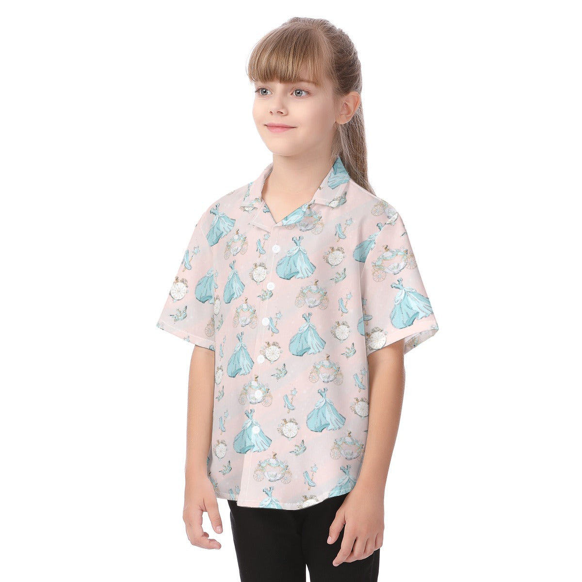 Pastel Midnight Magic - Kid's Hawaiian Button Up Shirt