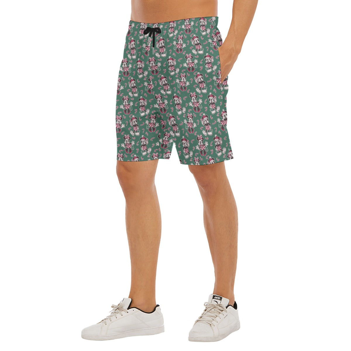 Mouse and Bow Peppermint Pals - Men’s Pocket Beach Shorts