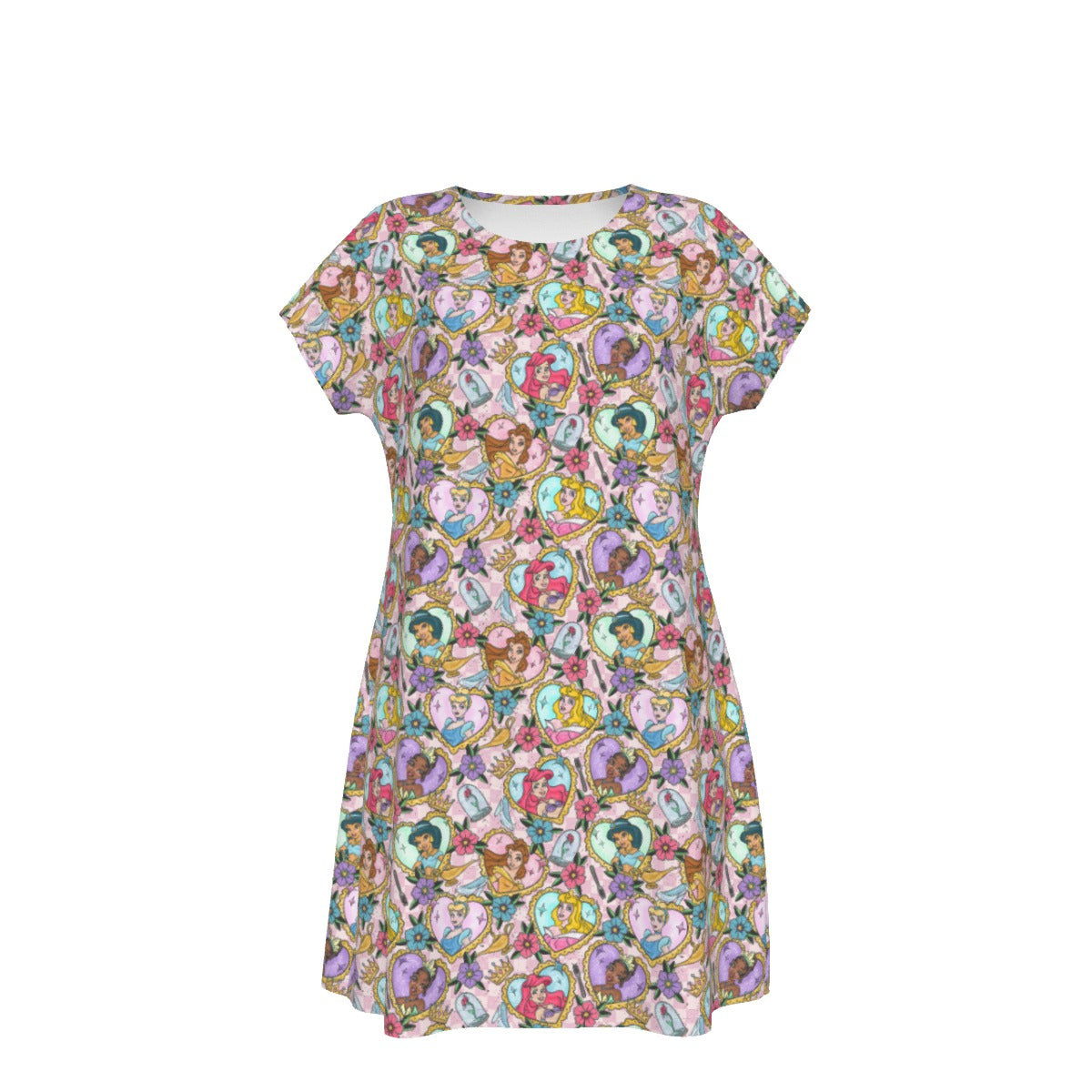 Tattoo Hearts Royal Icons - Women's T-Shirt Dress