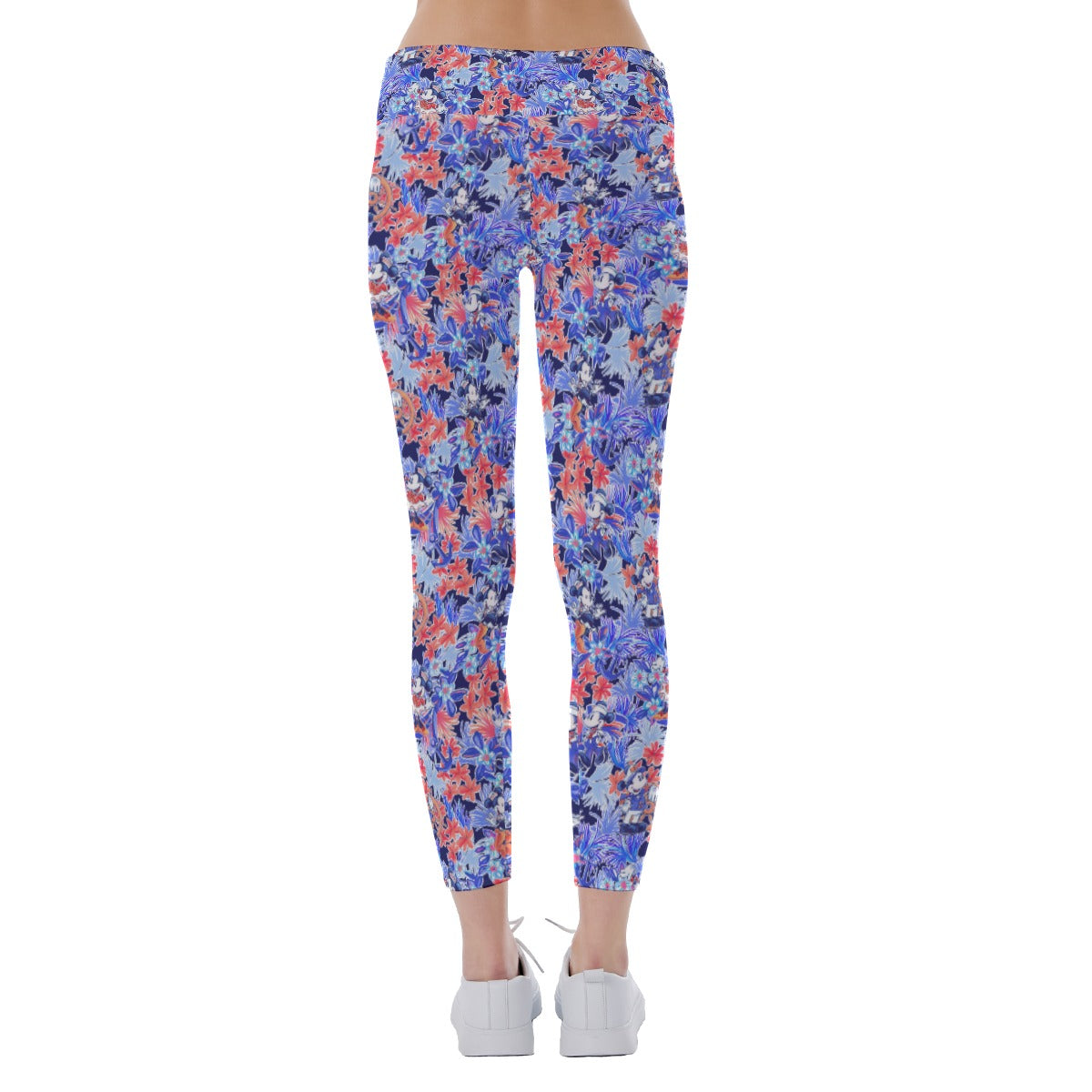 Navy Blooms Cruise - Women's Yoga Leggings
