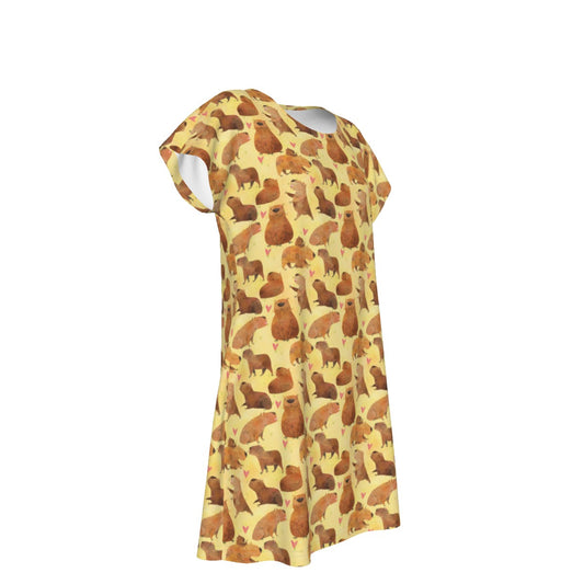 Capybara Love - Women's T-Shirt Dress