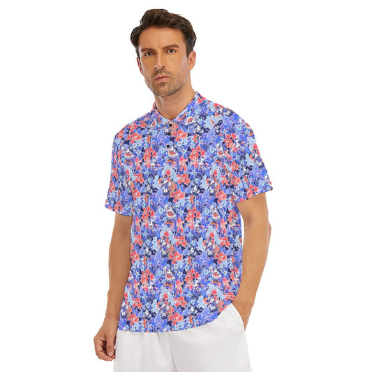Navy Blooms Cruise - Men's Polo Shirt