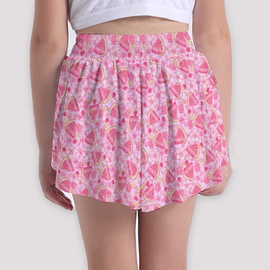Summer Fruits - Watermelon - Girls’ Flowy Pocket Shorts
